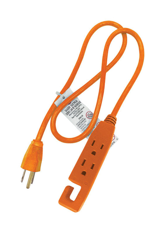 EXT CORD 3' ORG