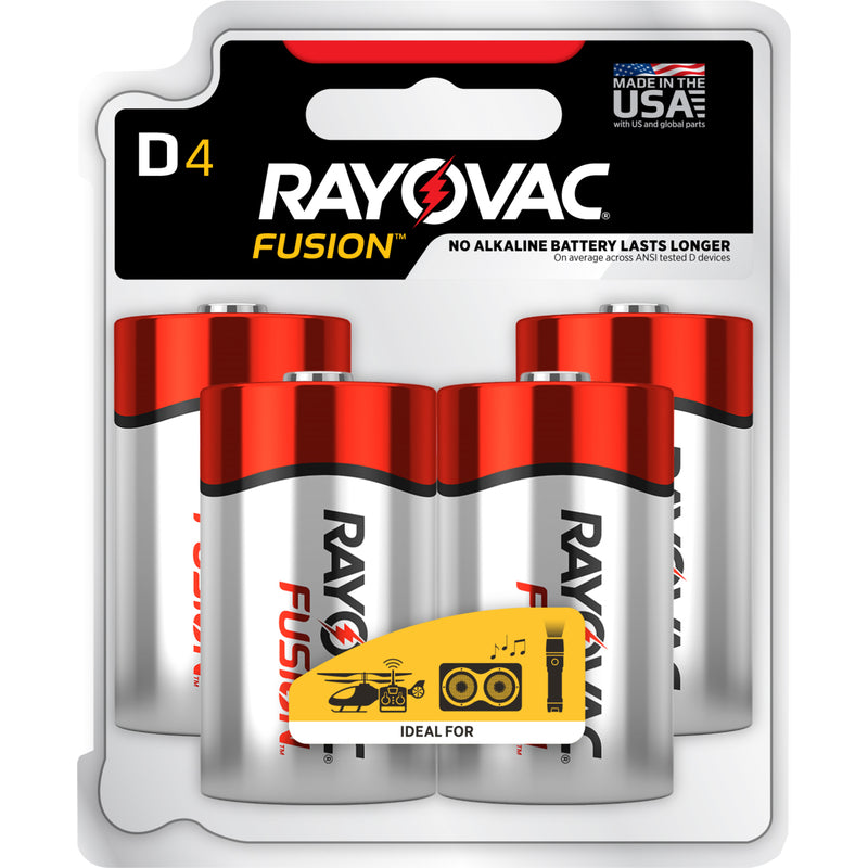 BATTERY D RAYO 4PK