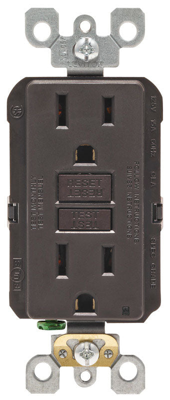 GFCI OUTLET DPLX 15A BRW