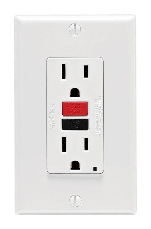 GFCI OUTLET DPLX 15A WHT