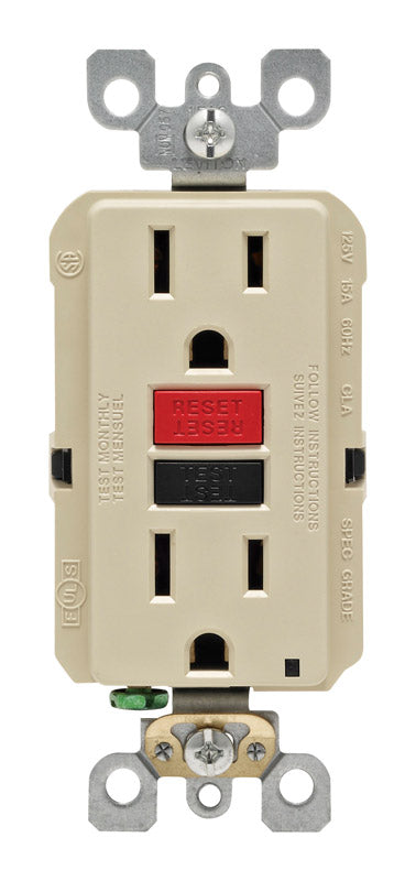 GFCI OUTLET DPLX 15A IVR