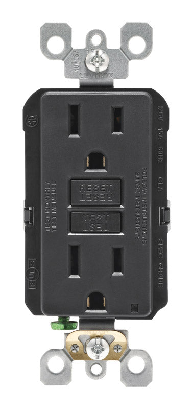GFCI OUTLET DPLX 15A BLK