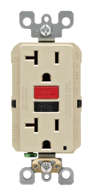 GFCI OUTLET DPLX 20A IVR