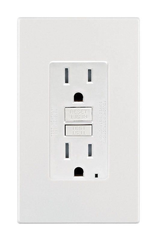 OUTLET/WALLPLATE 15A WHT