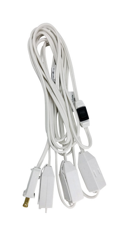 EXT CORD W/SWITCH 15' WH