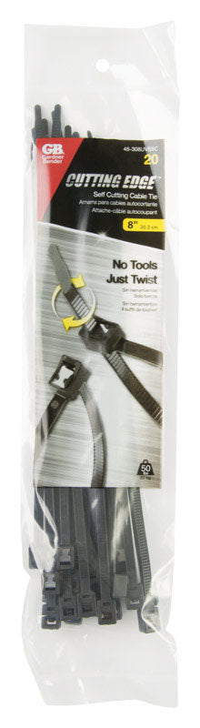 SELFCUT CABLE TIE 8" BLK