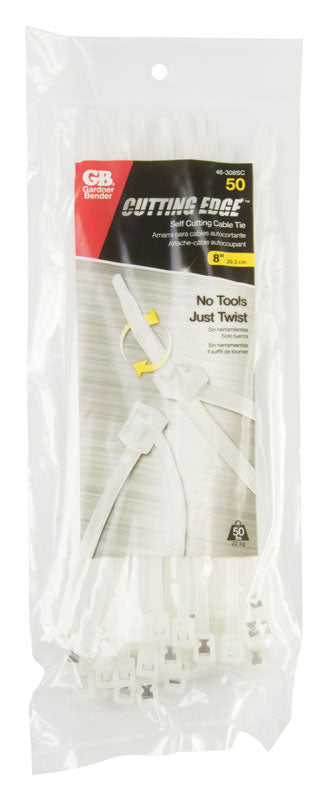 SELFCUT CABLE TIE 8"CLR