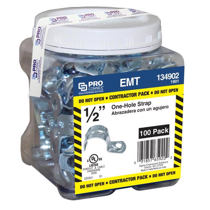 1 HOLE STRAP 1/2" 100PK