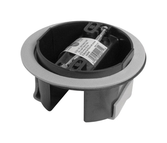 Cantex New and Old Work Round PVC 1 gang Junction Box Gray