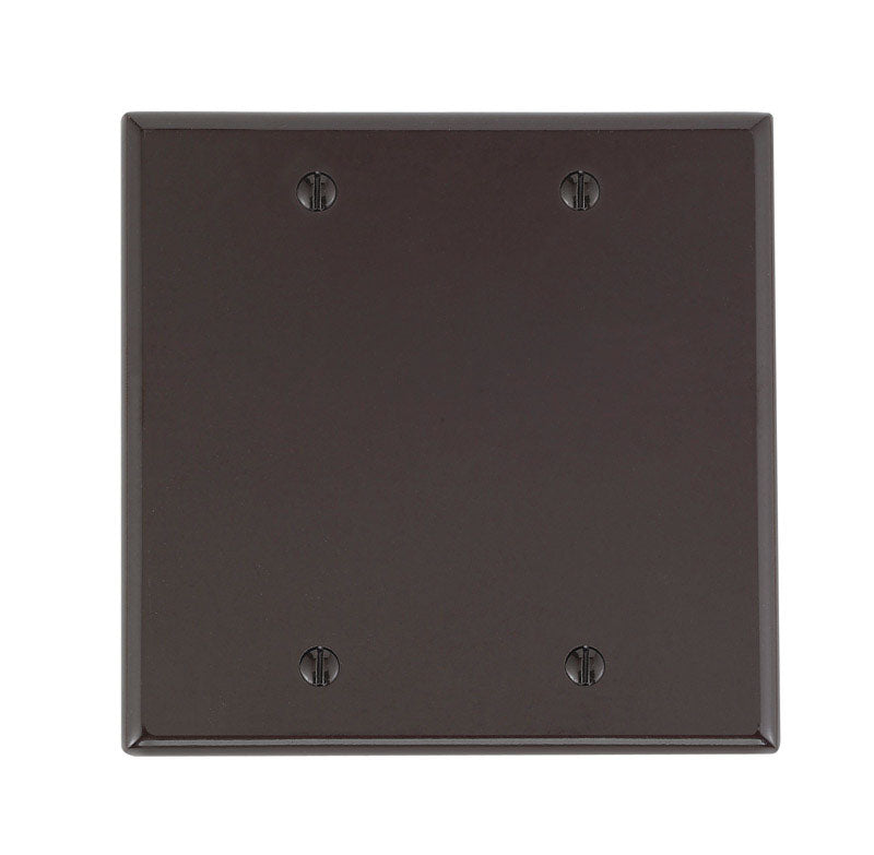 WALL PLATE 2G BRWN BLNK