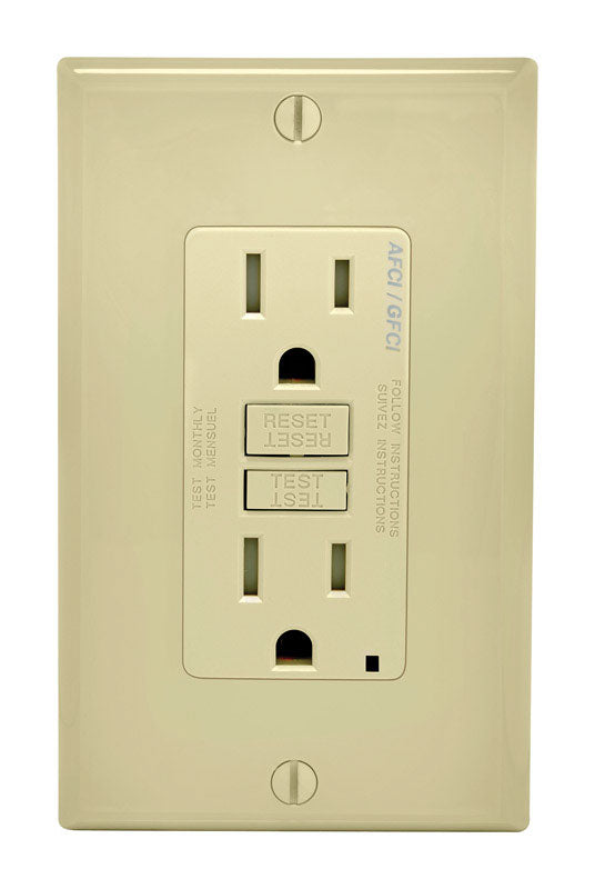 AFCI/GFCI OUTLET 15A IVR