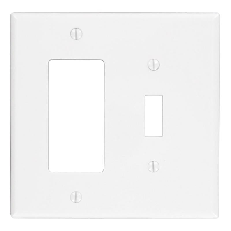WALL PLATE 2G WHT DECOR/