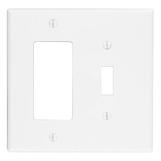 WALL PLATE 2G WHT DECOR/