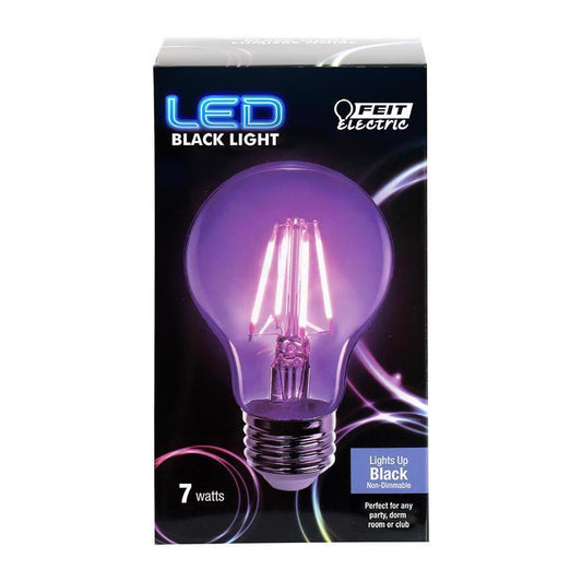 Feit A19 E26 (Medium) LED Bulb Black Light 7 Watt Equivalence 1 pk