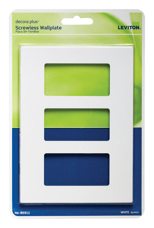 SCREWLS WALL PLATE 3G WH