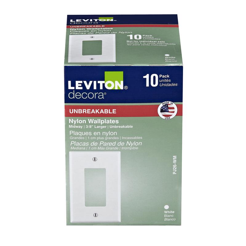 WALL PLATE 1G WHT DECOR