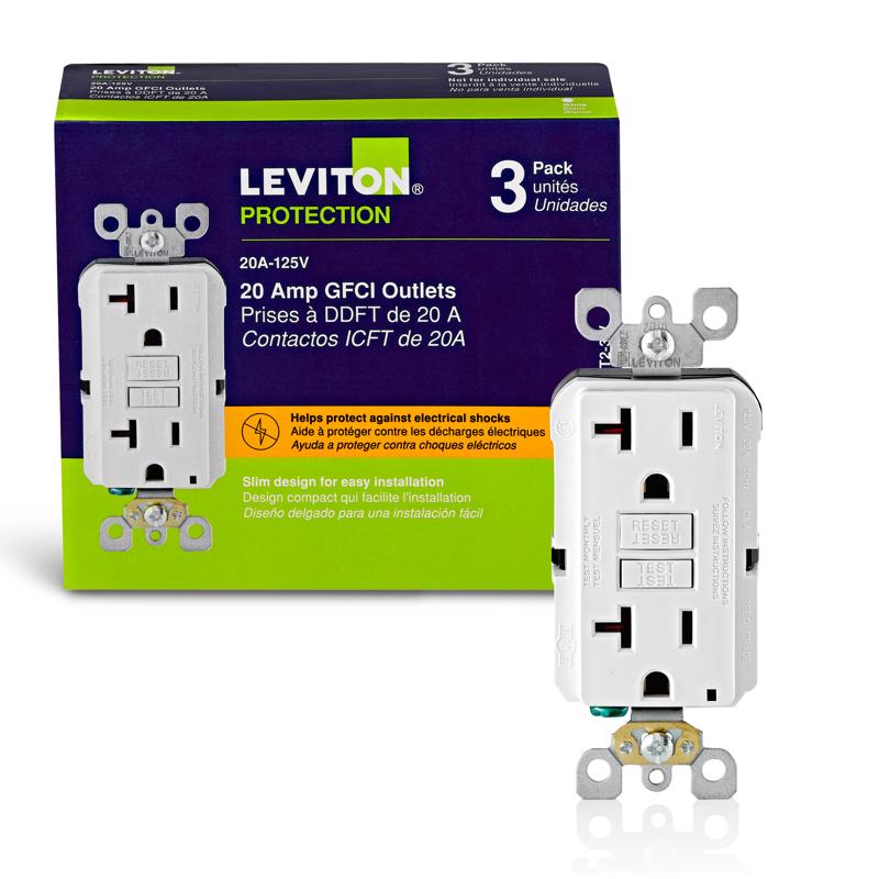GFCI OUTLET DPLX 20A WHT
