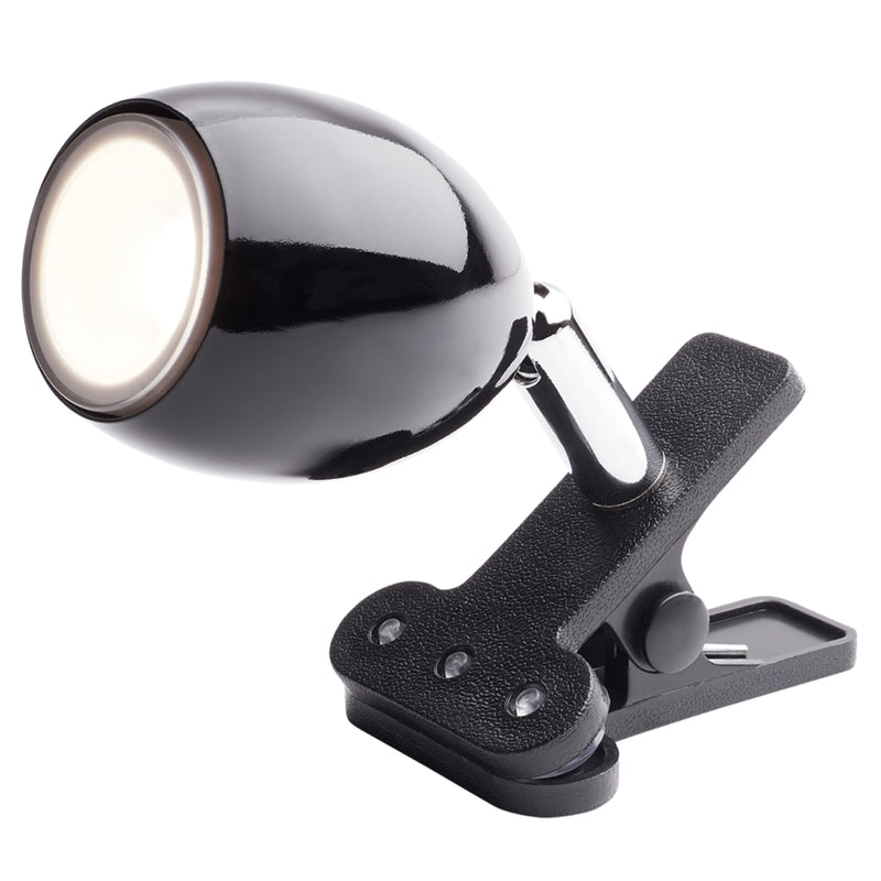MINI CLIP-ON LAMP BLK 4"