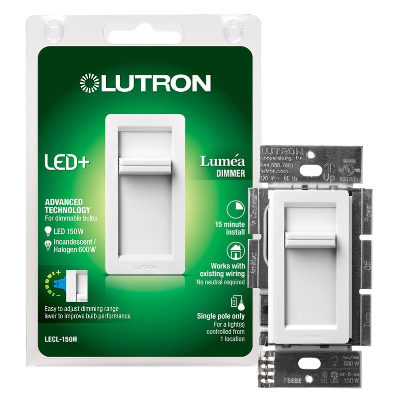 DIMMER SWITCH SLIDE WHT