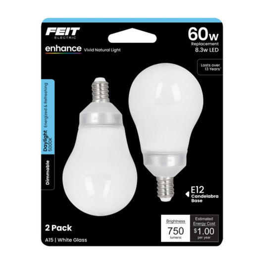 BULB LED A15 DAY 8W 2PK