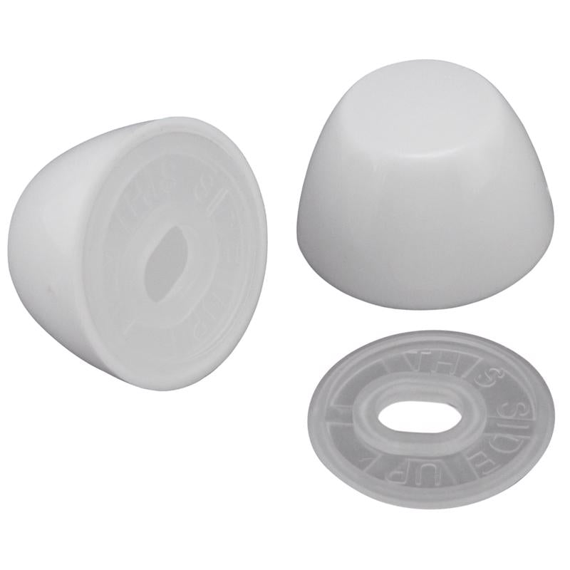TOILET BOLT CAPS WHT
