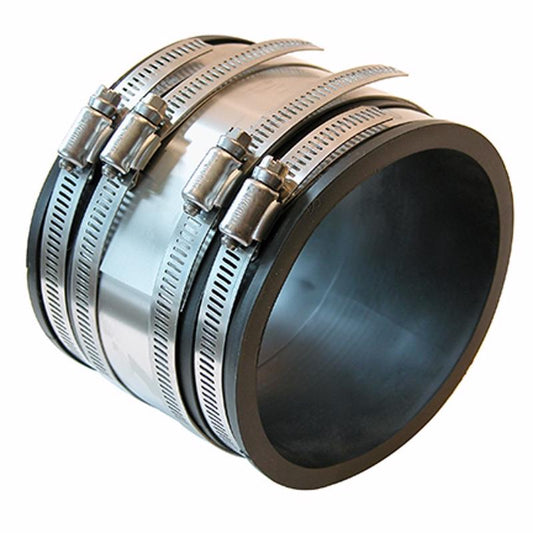 Fernco Schedule 40 4.58 in. Hub each X 4.58 in. D Hub PVC 4 in. Coupling 1 pk