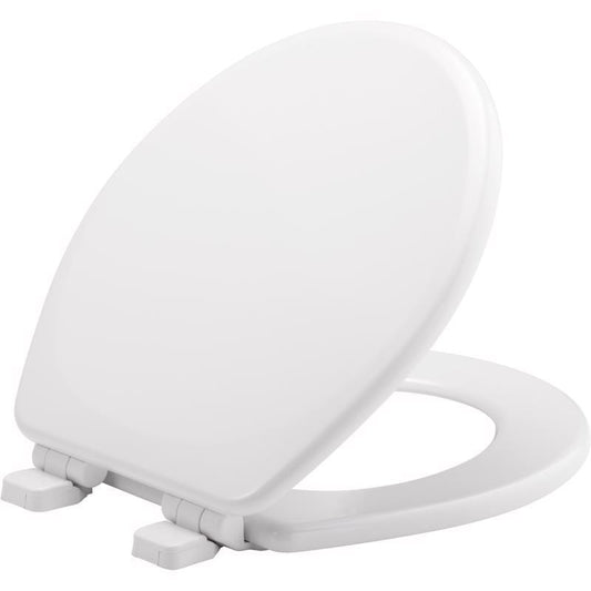 TOILET SEAT RND WOOD WH