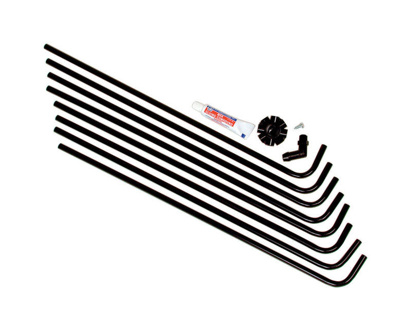 Dial 8 Way Down 24 in. H X 5 in. W Black Plastic Evaporative Cooler Water Hook-Up Kit