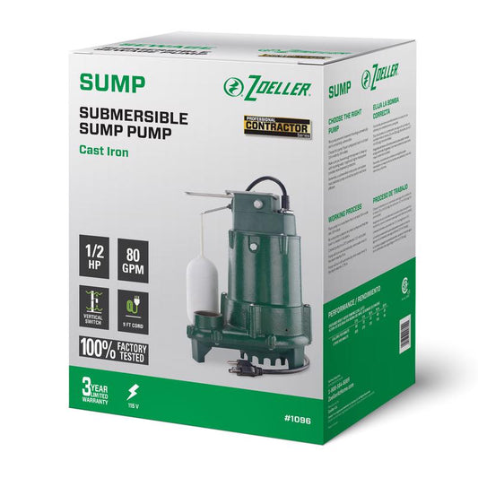 SUMP PUMP 1/2HP 4800GPH