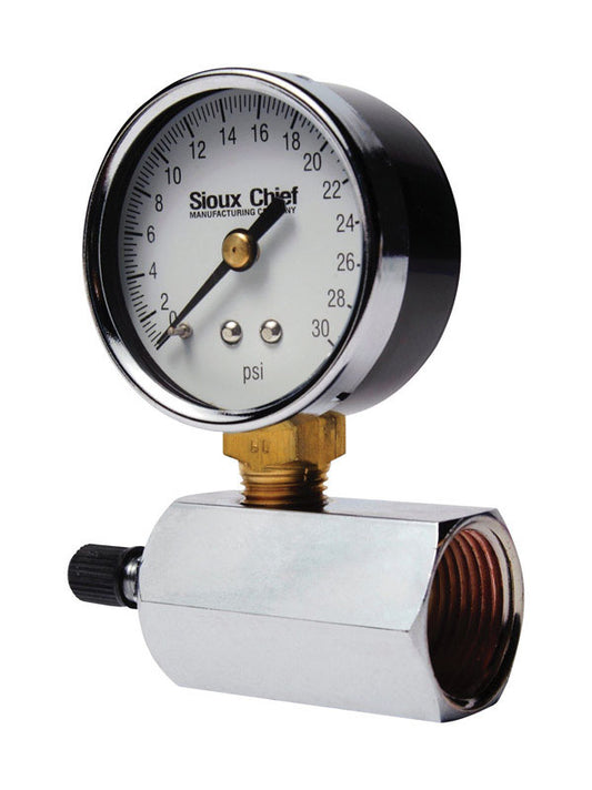 PRESSURE GAUGE 30PSI SS