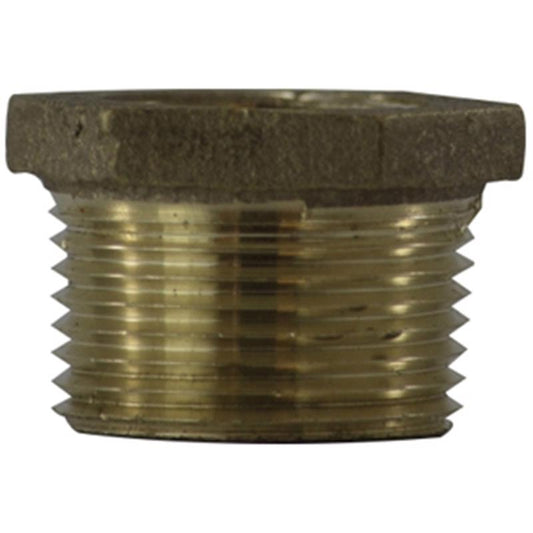 Anderson Metals 1-1/4 in. MPT in. X 1 in. D FPT Red Brass Reducing Bushing