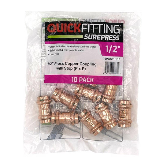 COUPLING W/STOP 1/2X1/2
