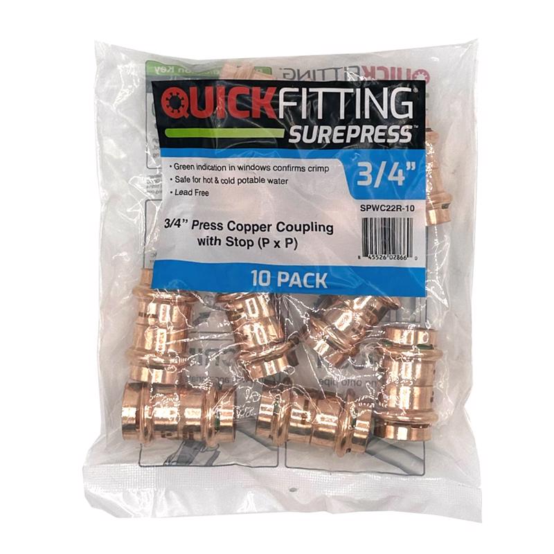 COUPLING W/STOP 3/4X3/4