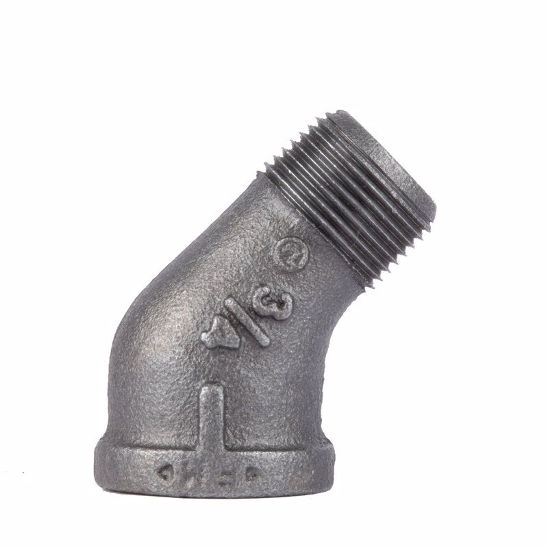 45D STREET ELBOW 3/4 BLK