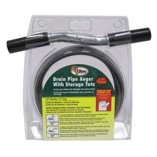 AUGER DRAIN 1/4"X15'