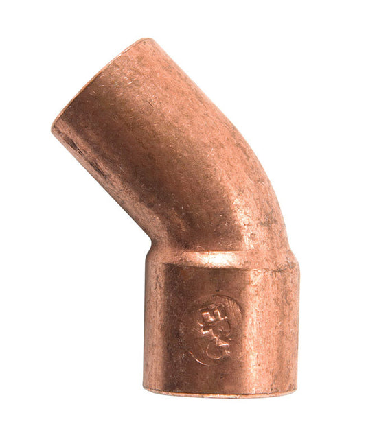 45D ELBOW 1/2X1/2 COPPR