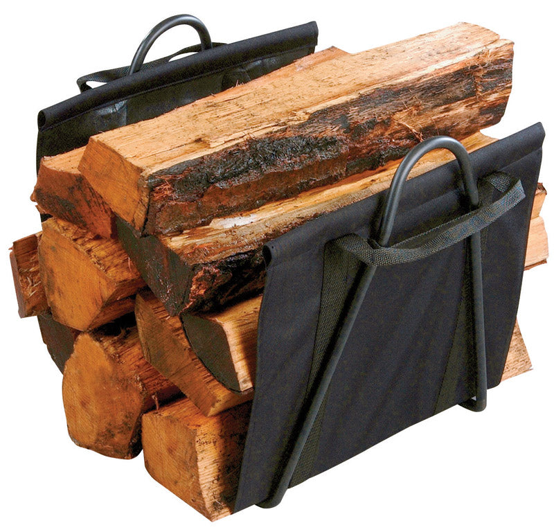LOG RACK STL BLK MATTE
