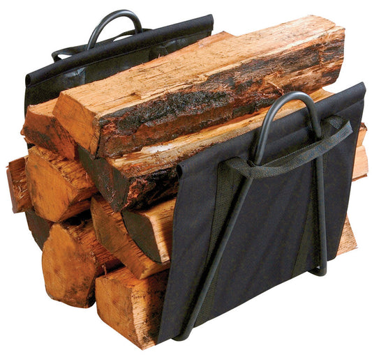 LOG RACK STL BLK MATTE