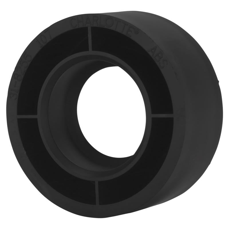 Charlotte Pipe 3 in. Hub X 1-1/2 in. D Spigot ABS Flush Bushing