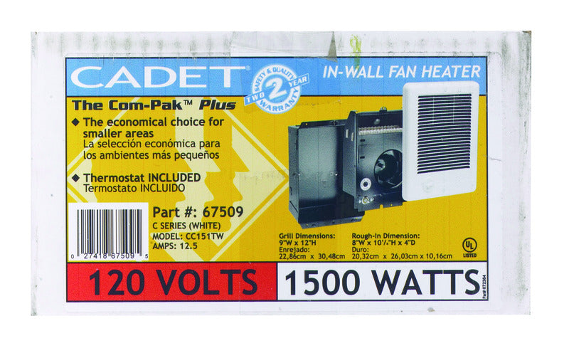 WALL HEATR ELEC 5120BTU