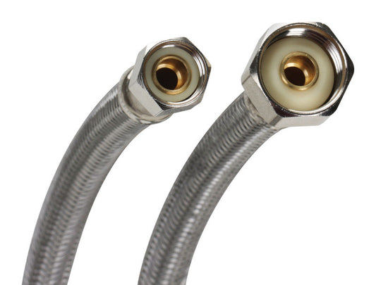 Fluidmaster 3/8 in. Compression X 1/2 in. D FIP 20 in. Braided Stainless Steel Supply Line