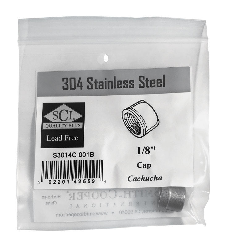 CAP 1/8X0.53 SS