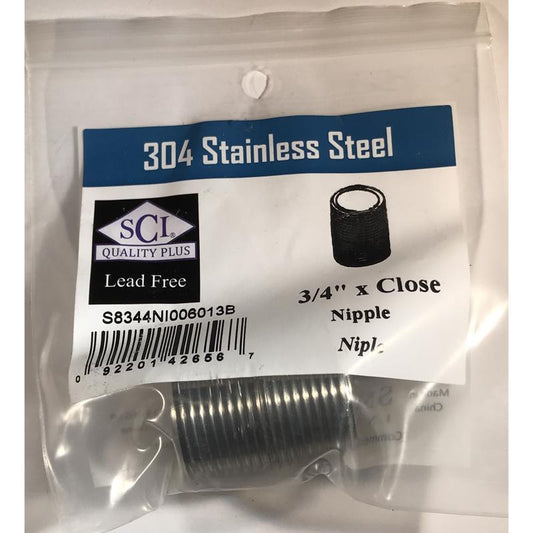 CLOSE NIPPLE 3/4 SS