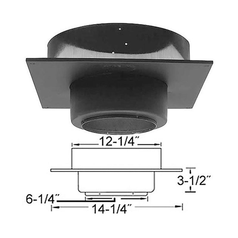 STOVE PIPE CEILNG SPT 6"