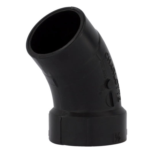 Charlotte Pipe 1-1/2 in. Hub X 1-1/2 in. D Spigot ABS 45 Degree Street Elbow