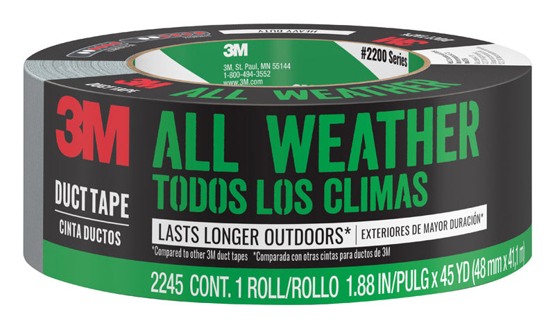 DUCT TAPE 3M 40YD DK GRY