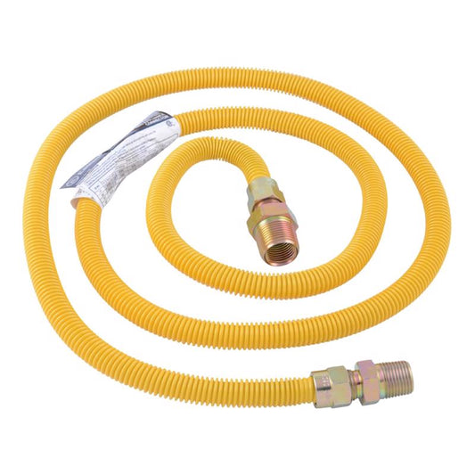 Eastman 3/8 in. MIP in. X 1/2 in. D MIP 72 in. Stainless Steel Gas Connector