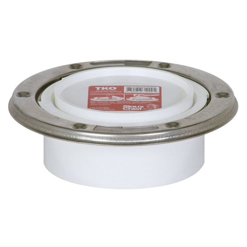 CLOSET FLANGE PVC 4"H