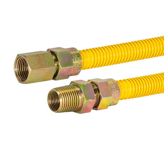 Eastman 1/2 in. MIP in. X 1/2 in. D FIP 36 in. Stainless Steel Gas Connector