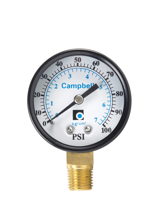 PRESSURE GAUGE 100PSI PO